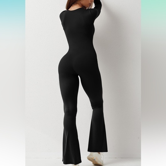 NWT Jumpsuits for Women Square Neck Wide Leg Full Length Romper Playsuit - Picture 4 of 6